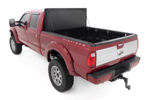 Ford F-350 Super Duty Hard Tri-Fold Flip Up Bed Cover - Rough Country - Rough Country - '99-'16